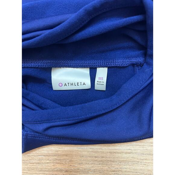 Athleta Plush Tech Hoodie 3.0 Sapphire Blue Size XXS Hoodie Workout Top - Picture 3 of 9